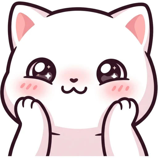 Blush Cat – free Kawaii Twitch emote
