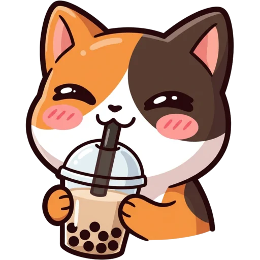 Boba Cat – free Cute Twitch emote
