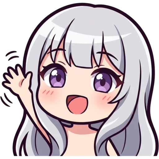 Chibi Wave – free Chibi Twitch emote