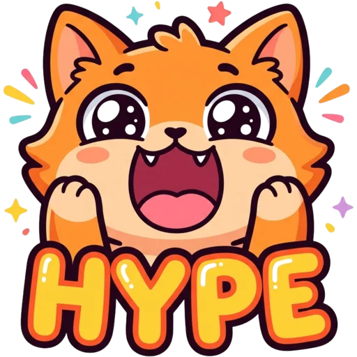 Hype cat Twitch emote