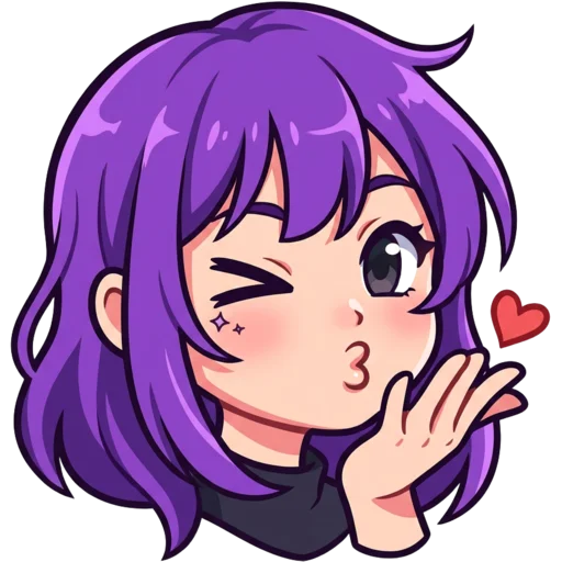 Wink Girl – free Anime Twitch emote